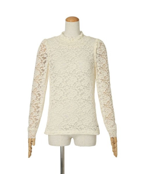 an another angelus（アンアナザーアンジェラス）の「ローズレース長袖トップス（Tシャツ/カットソー・レディース・オフホワイト/アイボリー・FREE）」の8枚目の写真
