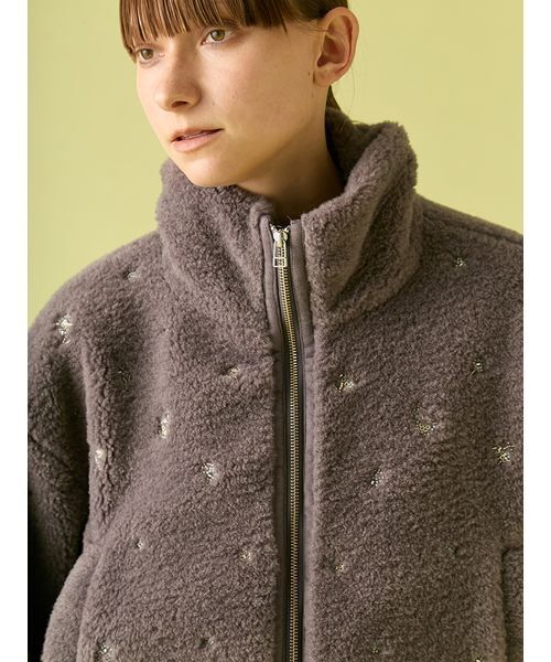 新品 24aw DRUGSTORE'S 定価2万 ブルゾン ふわふわ 刺繍 新品 24aw