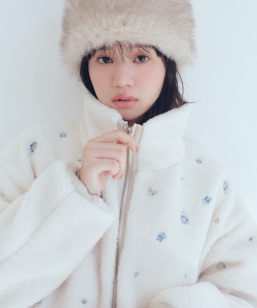 FURFUR エコファーミックスブルゾン　ホワイト FURFUR（ファーファー）の「エコファーミックスブルゾン（その他