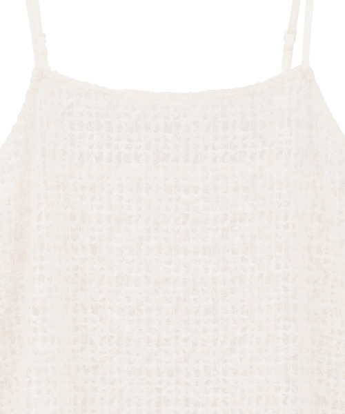Green　Parks（グリーンパークス）の「レースキャミチュニック（キャミソール・レディース・ホワイト・FREE）」の6枚目の写真