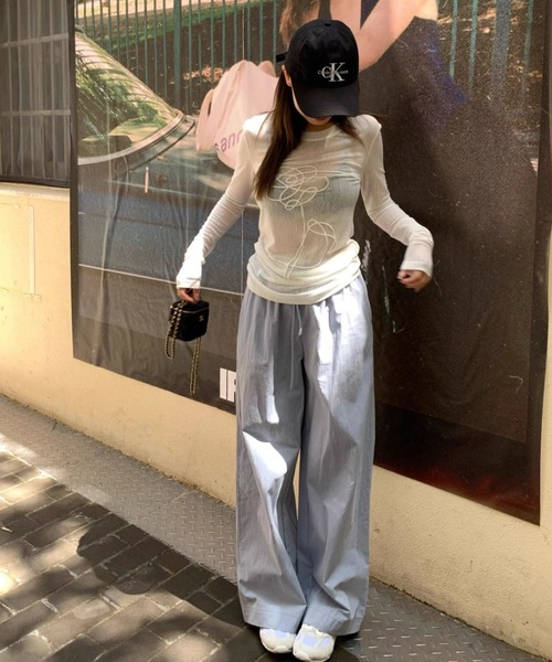Vipoa(ヴィポア)の「Cord embroidery retro sheer tops(Tシャツ/カットソー・レディース・ホワイト・FREE)」の16枚目の写真