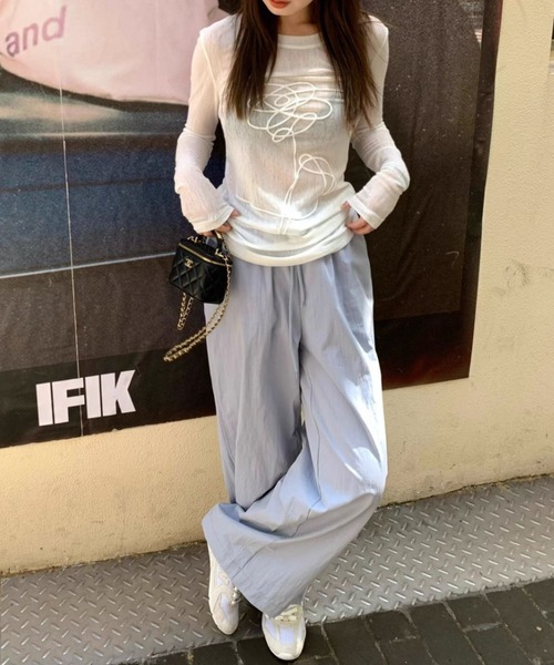 Vipoa(ヴィポア)の「Cord embroidery retro sheer tops(Tシャツ/カットソー・レディース・ホワイト・FREE)」の15枚目の写真