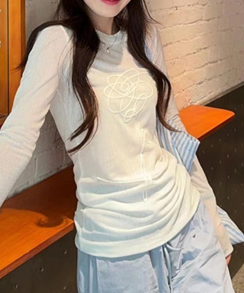 Vipoa(ヴィポア)の「Cord embroidery retro sheer tops(Tシャツ/カットソー・レディース・ホワイト・FREE)」の22枚目の写真