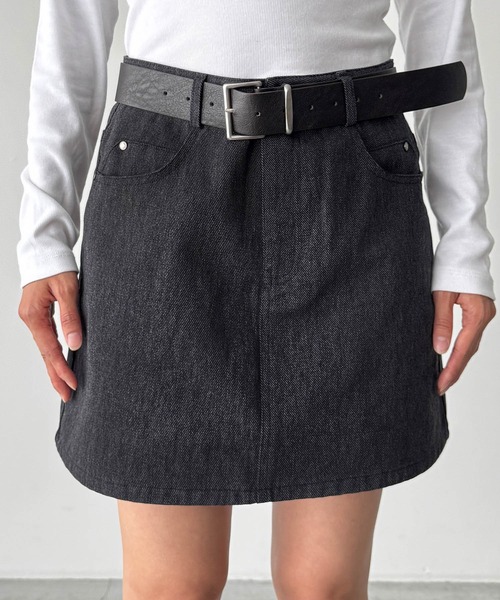 CANAL JEAN（キャナルジーン）の「diggity　ツイルミニスカート（スカート・レディース・ブラック・SMALL/MEDIUM）」の5枚目の写真