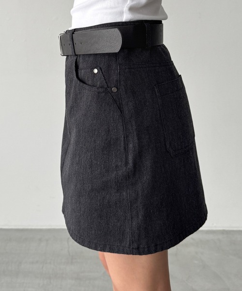 CANAL JEAN（キャナルジーン）の「diggity　ツイルミニスカート（スカート・レディース・ブラック・SMALL/MEDIUM）」の6枚目の写真