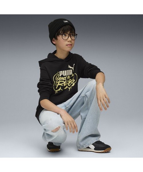 PUMA(プーマ)の「PUMA プーマ ボーイズ ミッド90S フーディ 120-160cm(パーカー・キッズ・ブラック/サックスブルー/ダークベージュ・160/120/130/140/150)」の9枚目の写真