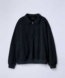 SLICK | 【SLICK/スリック】Used Print Fleece Half Zip Polo/ユーズドプリントハーフジップポロ(ポロシャツ)