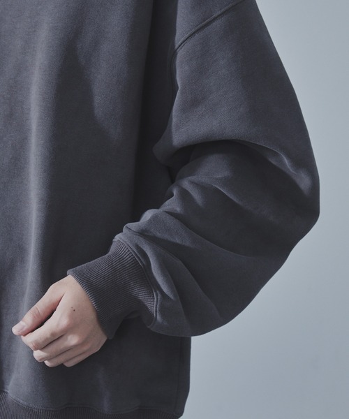 SLICK(スリック)の「【SLICK/スリック】Used Print Fleece Half Zip Polo/ユーズドプリントハーフジップポロ(ポロシャツ・メンズ・ブラック/ブラウン・3/2/1)」の13枚目の写真