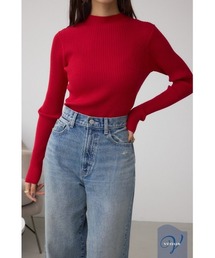 AZUL by moussy レッド タートルネックセーター AZUL by moussy レッド タートルネックセーター