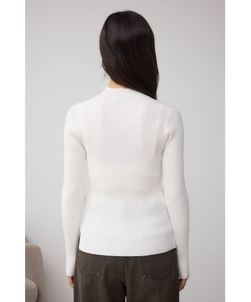 AZUL by moussy(アズールバイマウジー)の「VENUSハイネックリブニット(ニット/セーター・レディース・レッド/ライトグレー/アイボリー/ブラック・SMALL/MEDIUM)」の10枚目の写真