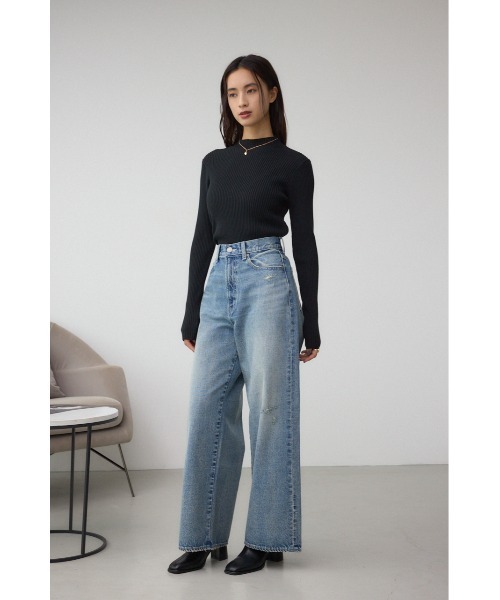 AZUL by moussy(アズールバイマウジー)の「VENUSハイネックリブニット(ニット/セーター・レディース・レッド/ライトグレー/アイボリー/ブラック・SMALL/MEDIUM)」の17枚目の写真