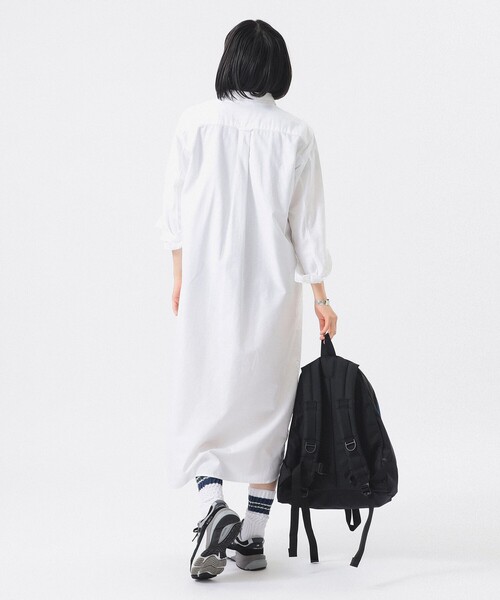 BEAMS BOY(ビームスボーイ)の「オックスフォード BD ワンピース ロングスリーブ(ワンピース・レディース・ホワイト/サックスブルー・ONE SIZE)」の15枚目の写真