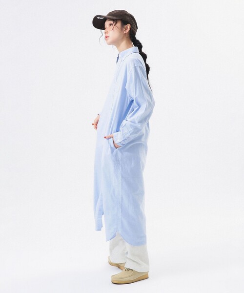 BEAMS BOY(ビームスボーイ)の「オックスフォード BD ワンピース ロングスリーブ(ワンピース・レディース・ホワイト/サックスブルー・ONE SIZE)」の17枚目の写真