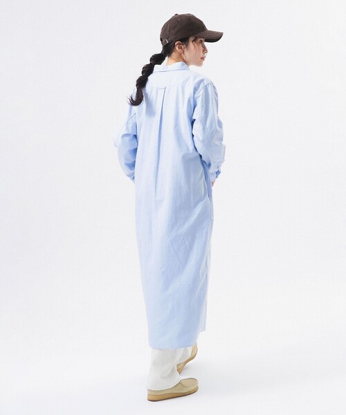 BEAMS BOY(ビームスボーイ)の「オックスフォード BD ワンピース ロングスリーブ(ワンピース・レディース・ホワイト/サックスブルー・ONE SIZE)」の18枚目の写真