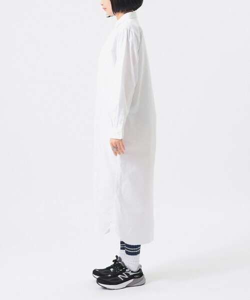 BEAMS BOY(ビームスボーイ)の「オックスフォード BD ワンピース ロングスリーブ(ワンピース・レディース・ホワイト/サックスブルー・ONE SIZE)」の20枚目の写真