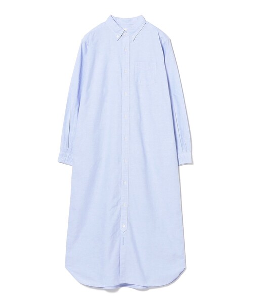 BEAMS BOY(ビームスボーイ)の「オックスフォード BD ワンピース ロングスリーブ(ワンピース・レディース・ホワイト/サックスブルー・ONE SIZE)」の5枚目の写真