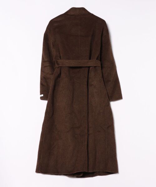 BANICO(バニコ)の「【BANICO】スタンドカラー ベルト付きウールロングコート(その他アウター・レディース・オフホワイト/チョコ・FREE)」の3枚目の写真