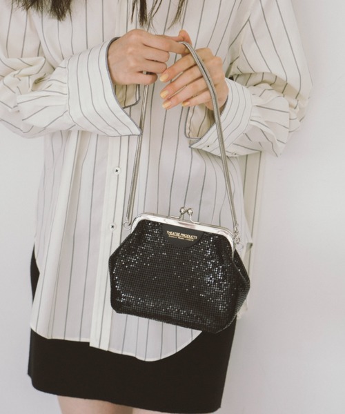 THEATRE PRODUCTS（シアタープロダクツ）の「メタルメッシュ2WAYﾊﾝﾄﾞﾊﾞｯｸﾞ（ショルダーバッグ・レディース・ブラック/ホワイト/ベージュ・FREE）」の3枚目の写真