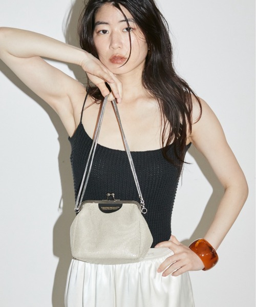 THEATRE PRODUCTS（シアタープロダクツ）の「メタルメッシュ2WAYﾊﾝﾄﾞﾊﾞｯｸﾞ（ショルダーバッグ・レディース・ブラック/ホワイト/ベージュ・FREE）」の11枚目の写真