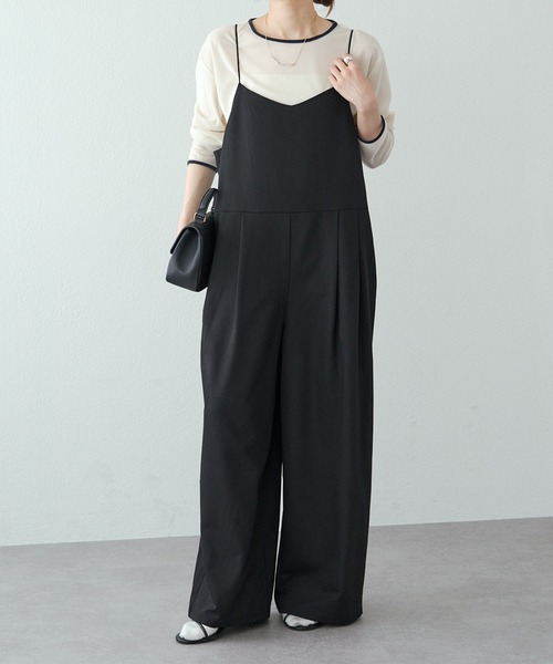 PUAL CE CIN（ピュアルセシン）の「タックサロペット（サロペット/オーバーオール・レディース・グレー系/ブラック・FREE）」の16枚目の写真