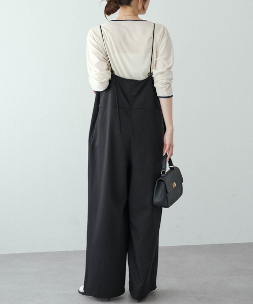 PUAL CE CIN（ピュアルセシン）の「タックサロペット（サロペット/オーバーオール・レディース・グレー系/ブラック・FREE）」の14枚目の写真