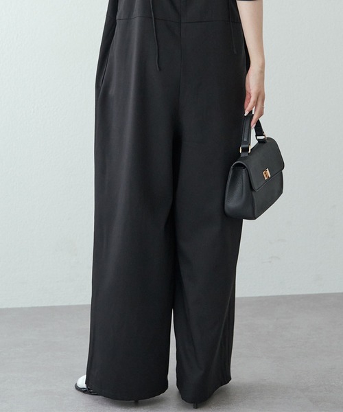 PUAL CE CIN（ピュアルセシン）の「タックサロペット（サロペット/オーバーオール・レディース・グレー系/ブラック・FREE）」の10枚目の写真