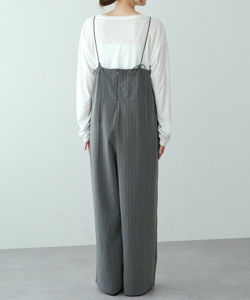 PUAL CE CIN（ピュアルセシン）の「タックサロペット（サロペット/オーバーオール・レディース・グレー系/ブラック・FREE）」の7枚目の写真