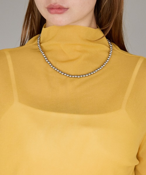 r.(アールドット)の「ボトルネック シアートップス(Tシャツ/カットソー・レディース・オフホワイト/ブラウン/パープル/ダークグレー/マスタード/ブラック・FREE)」の9枚目の写真