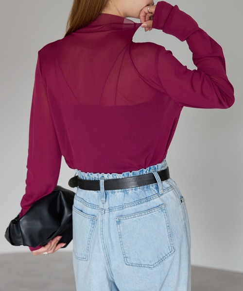 セール】ボトルネック シアートップス（Tシャツ/カットソー）｜r