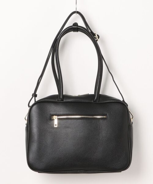 未使用✨️ atneK/Scrap Book メタルボールボストン 黒 レザー Scrap Book】ロングハンドル四角ボストンバッグ | 『Scrap Book