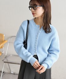 【WEB限定】多ボタンニットカーデ