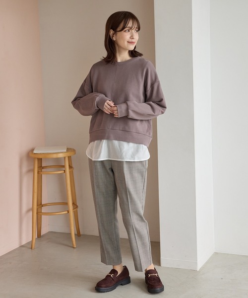 Honeys（ハニーズ）の「裾シアーインナーＴシャツ（Tシャツ/カットソー・レディース・アイボリー/ブラック/チャコール・L/LL/M/S）」の8枚目の写真