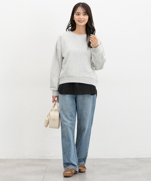 Honeys（ハニーズ）の「裾シアーインナーＴシャツ（Tシャツ/カットソー・レディース・アイボリー/ブラック/チャコール・L/LL/M/S）」の10枚目の写真