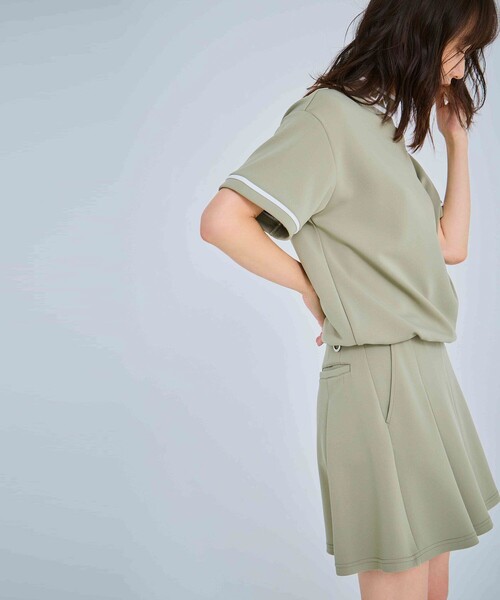 JUN&ROPE'（ジュンアンドロペ）の「【セットアップ対応】ダンボールニットタックフレアスカート（スカート・レディース・ダークブラウン/ブラック/オリーブ・M/L/S）」の7枚目の写真