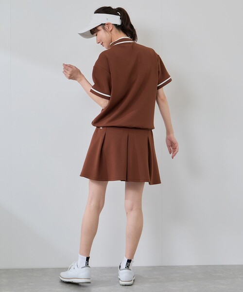 ジュンアンドロペ　ダンボールニットフレアースカート セットアップ対応】ダンボールニットタックフレアスカート（スカート