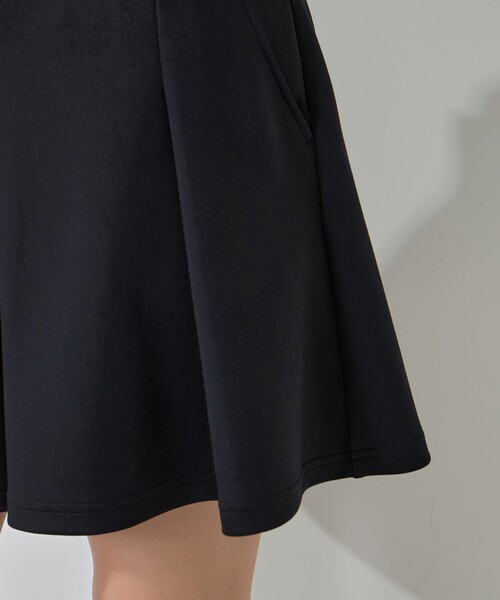 セットアップ対応】ダンボールニットタックフレアスカート（スカート