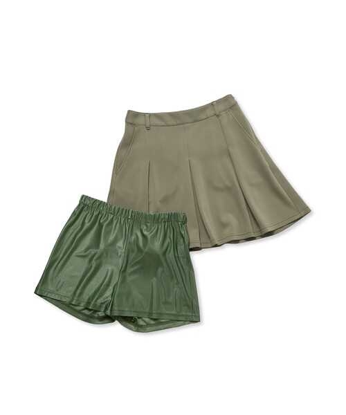 セットアップ対応】ダンボールニットタックフレアスカート（スカート