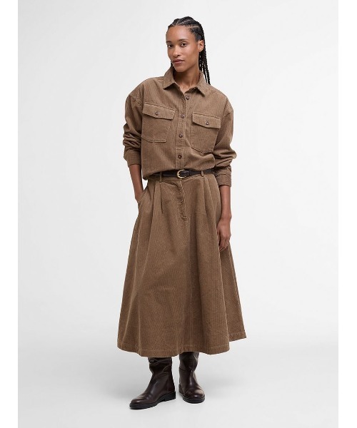 Barbour(バブアー)の「Yasminミディコーデュロイスカート(スカート・レディース・ベージュ・8/10)」の2枚目の写真