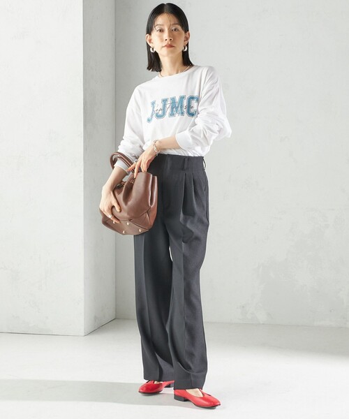 jj mercer（ジェイジェイマーサー）の「【SHIPS別注】J.J MERCER: ロングスリーブ TEE（Tシャツ/カットソー・レディース・ダークグレー/ブラウン/オフホワイト・ONE SIZE）」の4枚目の写真