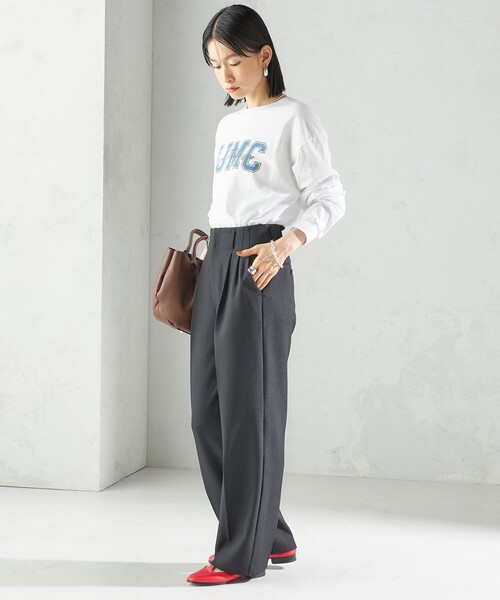 jj mercer（ジェイジェイマーサー）の「【SHIPS別注】J.J MERCER: ロングスリーブ TEE（Tシャツ/カットソー・レディース・ダークグレー/ブラウン/オフホワイト・ONE SIZE）」の5枚目の写真