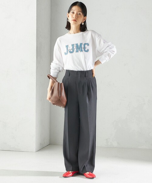 jj mercer（ジェイジェイマーサー）の「【SHIPS別注】J.J MERCER: ロングスリーブ TEE（Tシャツ/カットソー・レディース・ダークグレー/ブラウン/オフホワイト・ONE SIZE）」の6枚目の写真