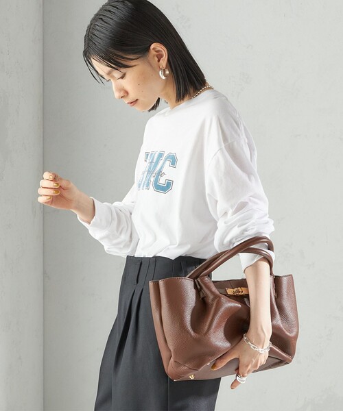 jj mercer（ジェイジェイマーサー）の「【SHIPS別注】J.J MERCER: ロングスリーブ TEE（Tシャツ/カットソー・レディース・ダークグレー/ブラウン/オフホワイト・ONE SIZE）」の9枚目の写真