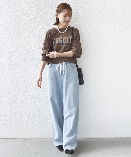 jj mercer（ジェイジェイマーサー）の「【SHIPS別注】J.J MERCER: ロングスリーブ TEE（Tシャツ/カットソー・レディース・ダークグレー/ブラウン/オフホワイト・ONE SIZE）」の20枚目の写真