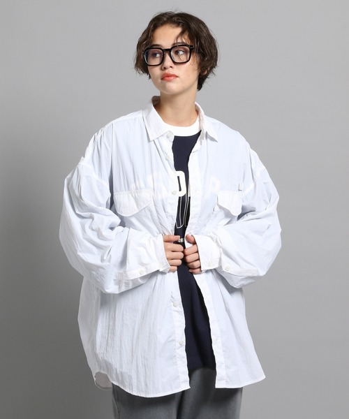 GEORGE'S（ジョージズ）の「フィッシングナイロンシャツ（シャツ/ブラウス・メンズ・モカ/ホワイト・MEDIUM/LARGE）」の8枚目の写真