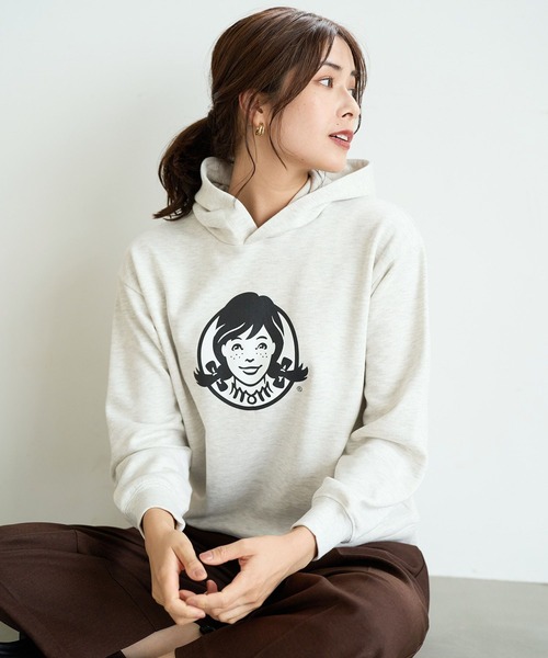 FOUND GOOD（ファウンドグッド）の「【Wendy’s】裏毛パーカー/31025208（パーカー・レディース・アイボリー/ブラック・M/S/L）」の6枚目の写真