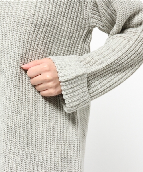 Chico（チコ）の「【who's who Chico】Vネック片畦ニットワンピースセット（ワンピース・レディース・グレー/アイボリー/ベージュ・FREE）」の11枚目の写真