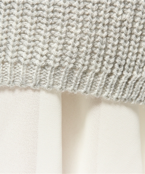 Chico（チコ）の「【who's who Chico】Vネック片畦ニットワンピースセット（ワンピース・レディース・グレー/アイボリー/ベージュ・FREE）」の13枚目の写真