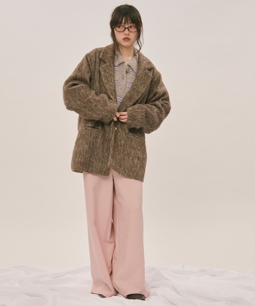セール】shaggy coat / シャギーコート（テーラードジャケット）｜loin