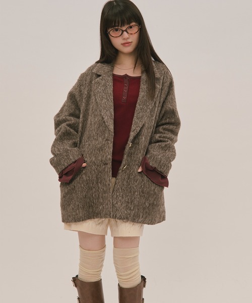 セール】shaggy coat / シャギーコート（テーラードジャケット）｜loin