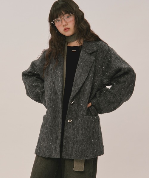 digneディニュシャギージャケットコート　shaggy jacket coat ENC コート アウター shaggy jacket coat / シャギージャコット